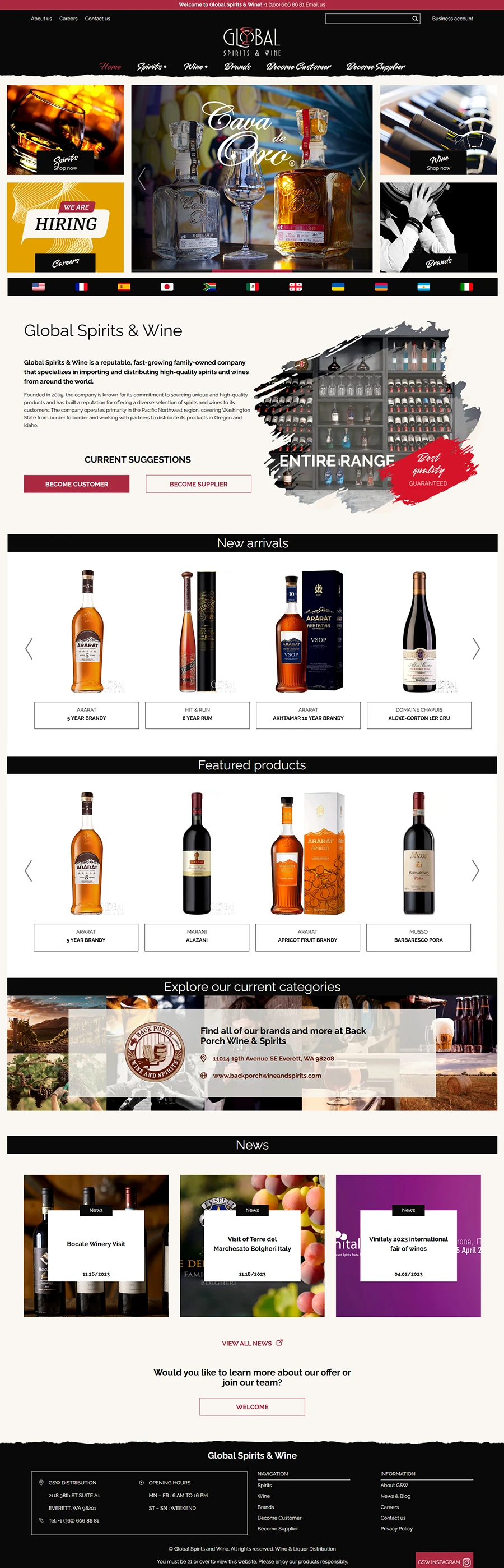 GSW Distribution — website page 1