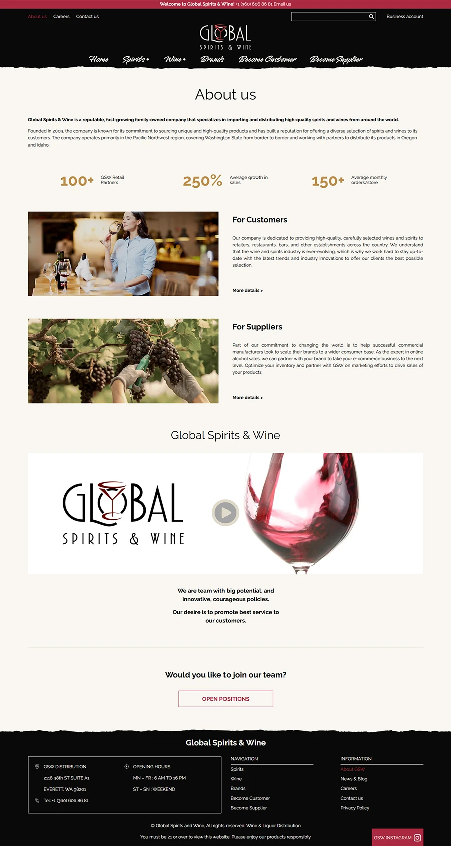 GSW Distribution — website page 2