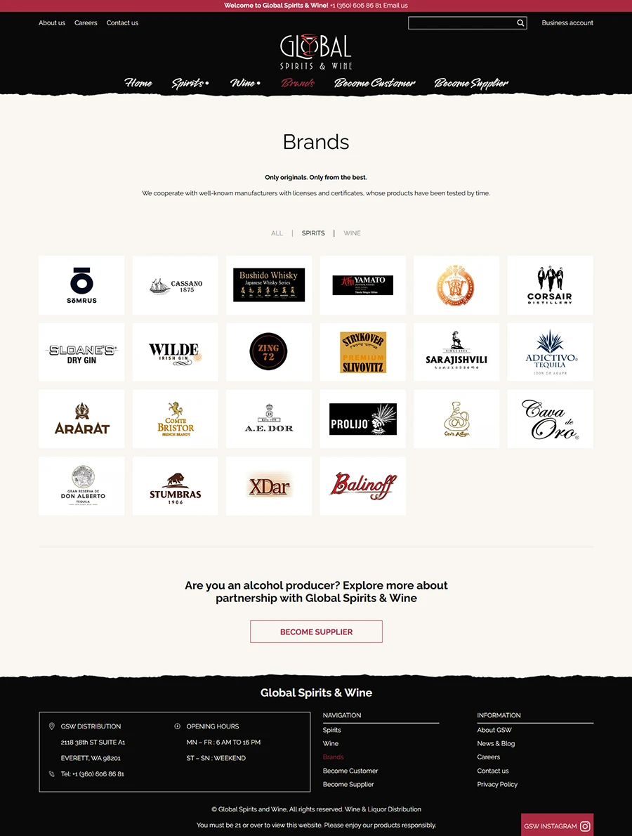 GSW Distribution — website page 3