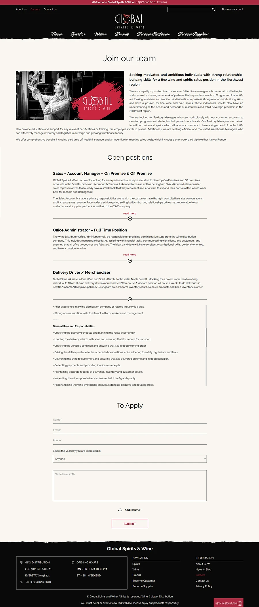 GSW Distribution — website page 4